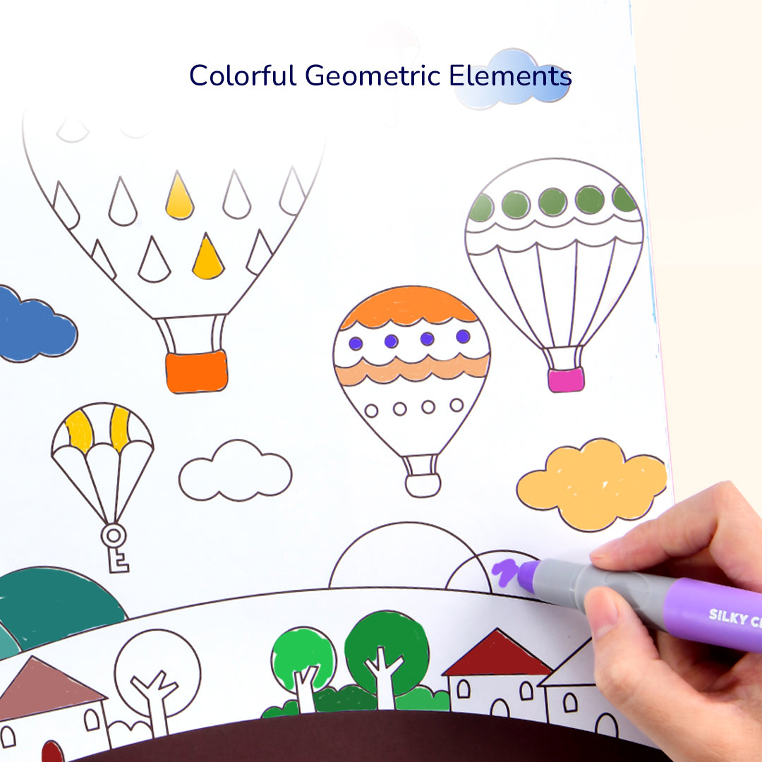 LARGE DRAWING COLORING BOOK - PINK