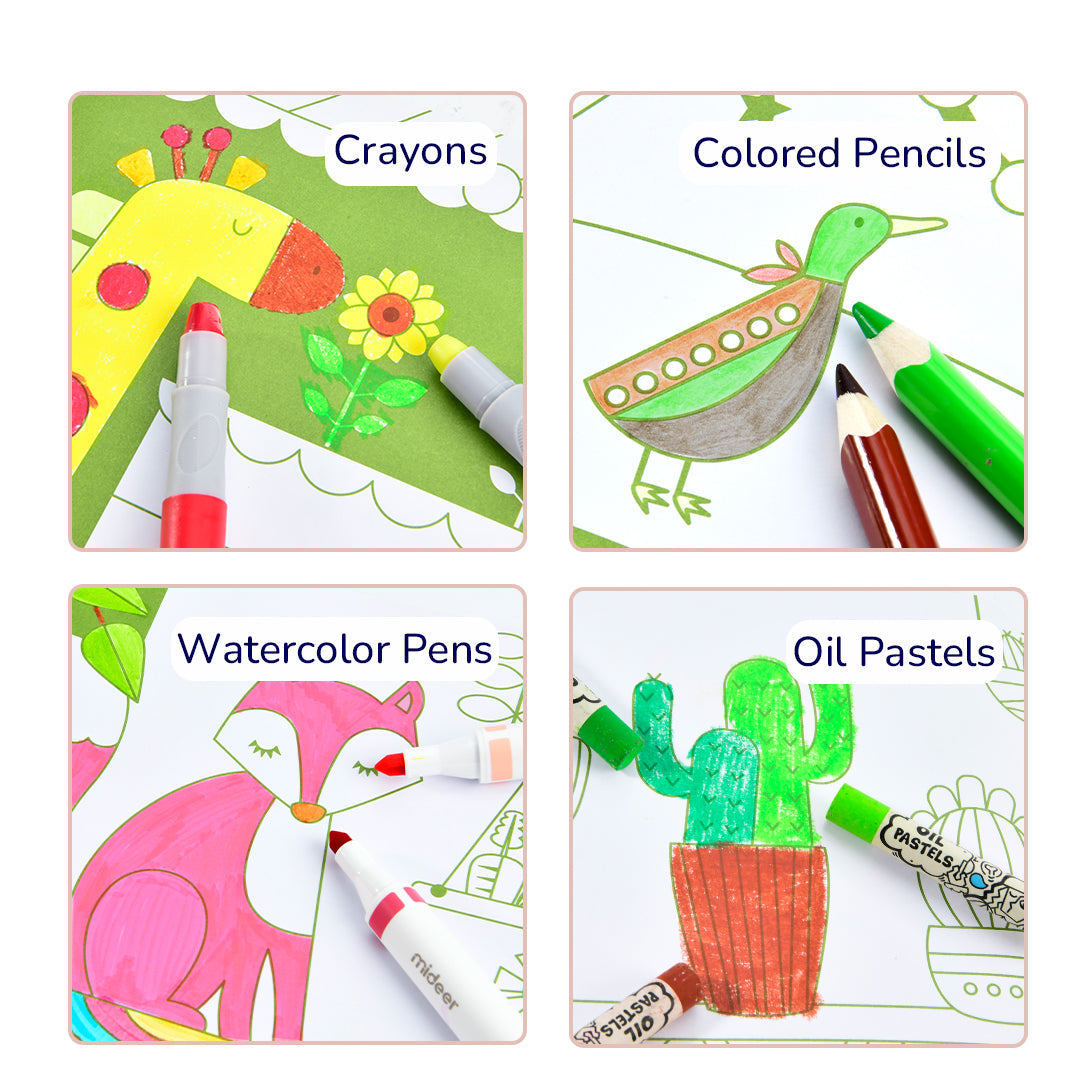 LARGE DRAWING COLORING BOOK - BLUE