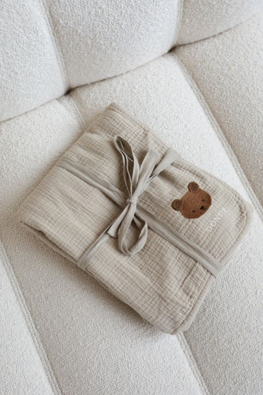Ploekie Muslin Blanket XL Bear Taupe