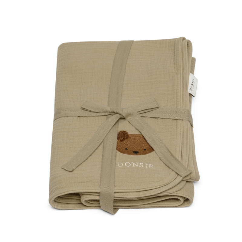 Ploekie Muslin Blanket XL Bear Taupe