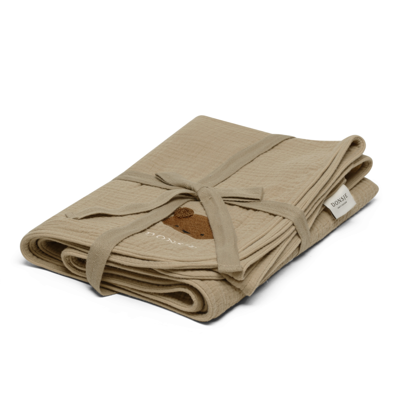 Ploekie Muslin Blanket XL Bear Taupe
