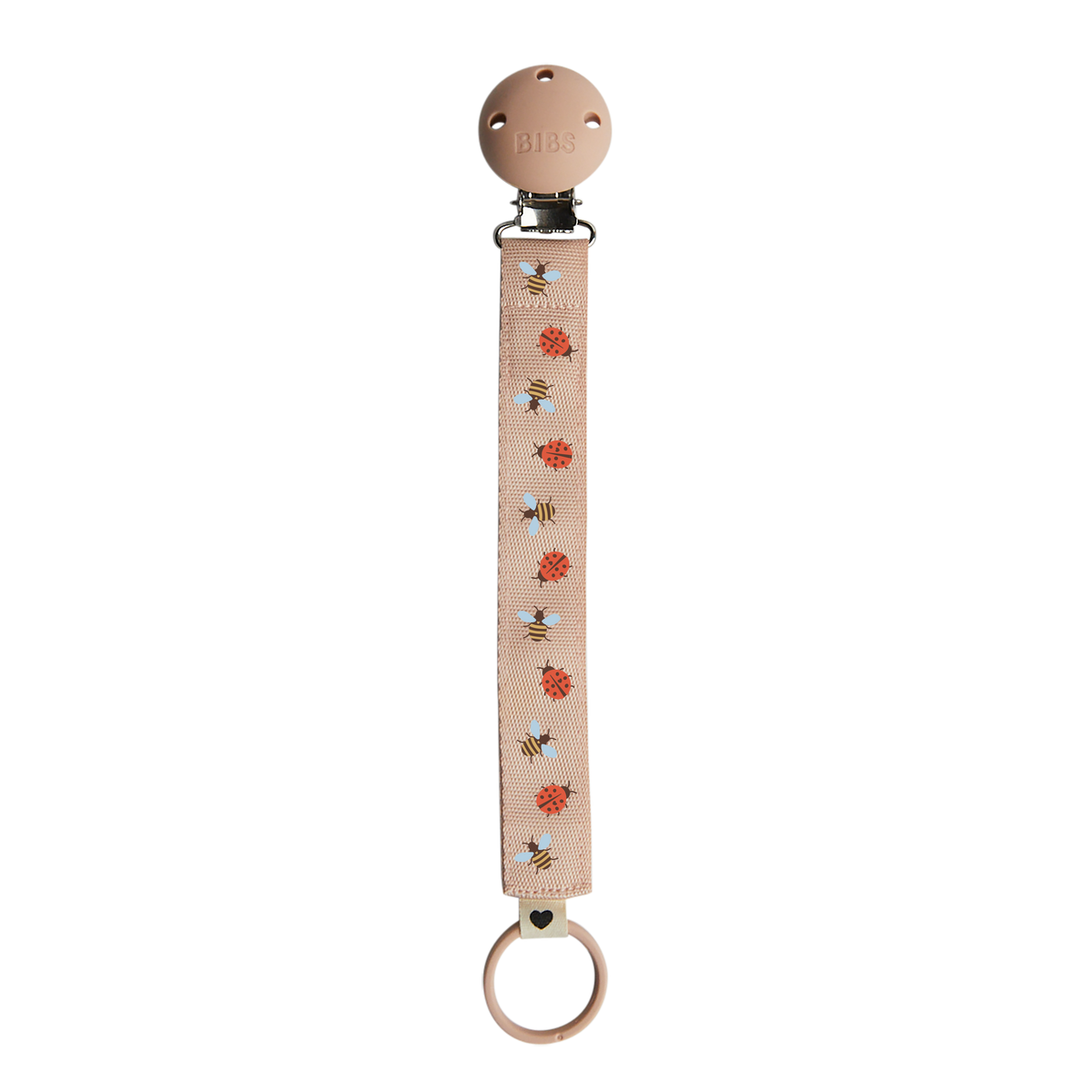 BIBS Studio pacifier clip Ladybug Bumblebee Mix Blush
