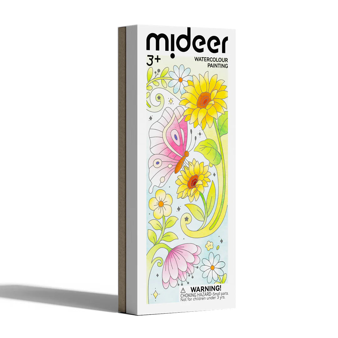 WATERCOLOR COLORING BOOK BUTTERFLIES AND FLOWERS