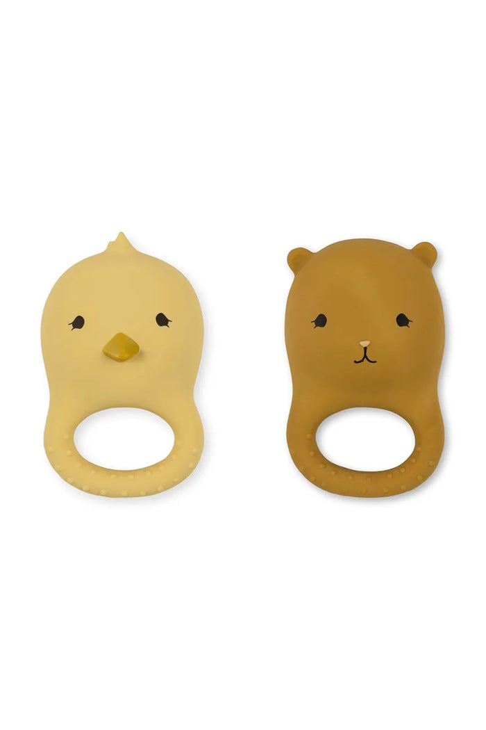 2 Pack Teethers Chicken/Bear