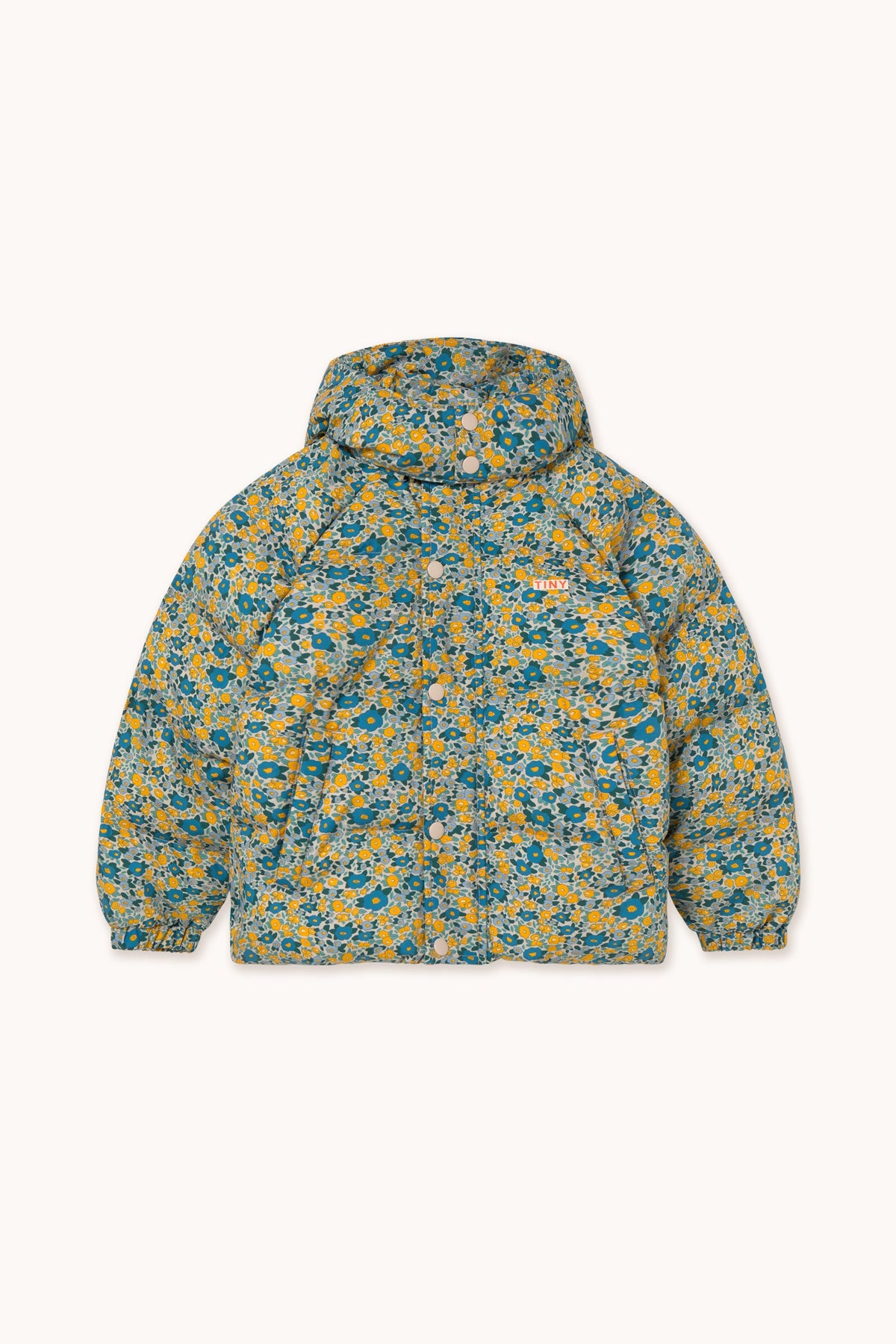 FLOWER PATTERN SHORT PADDED STRIUKĖ
