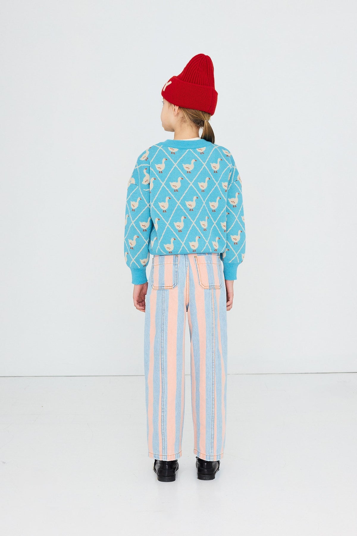 PINK STRIPES DENIM PANT