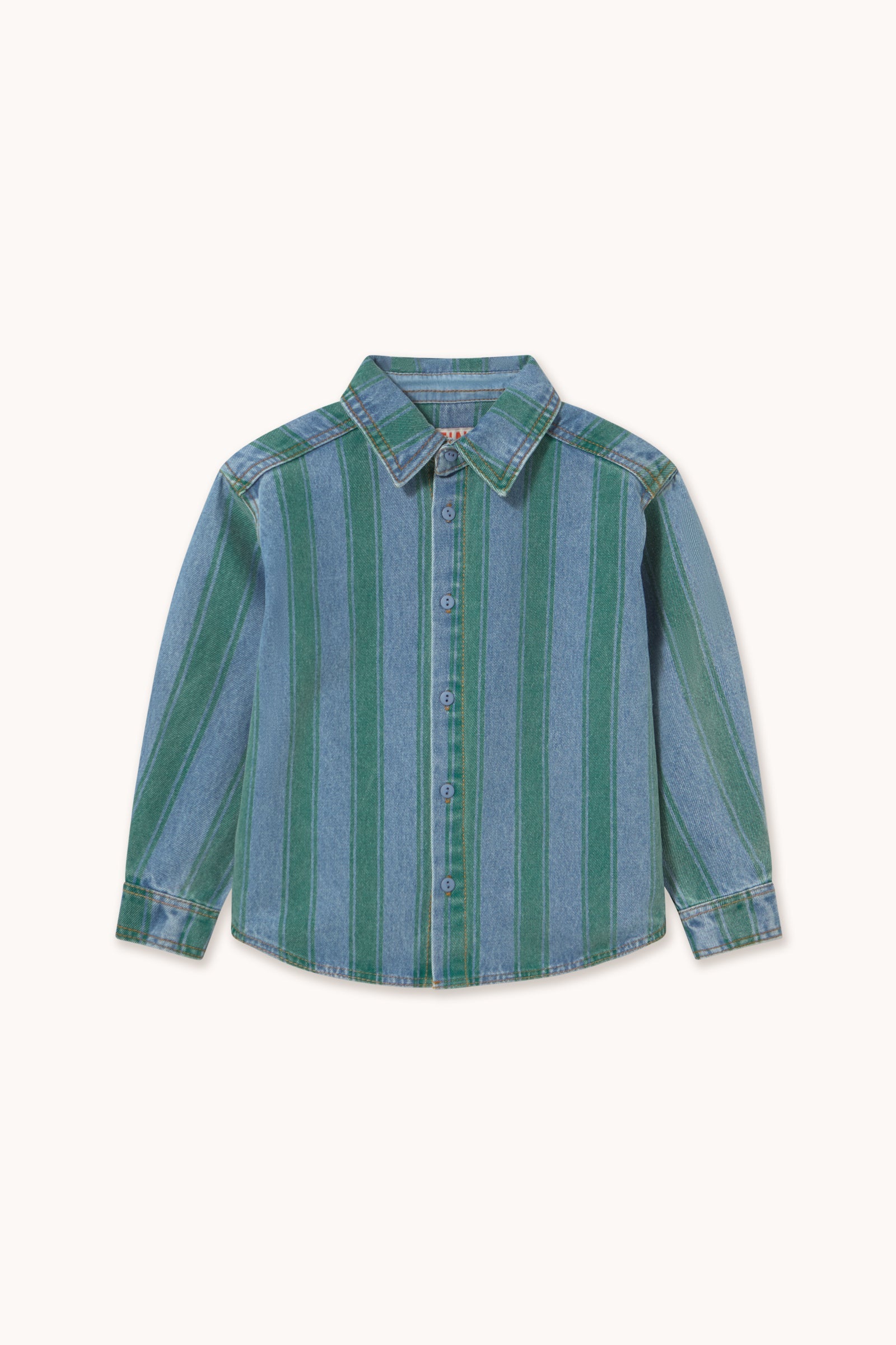 Retro Stripes Denim Shirt