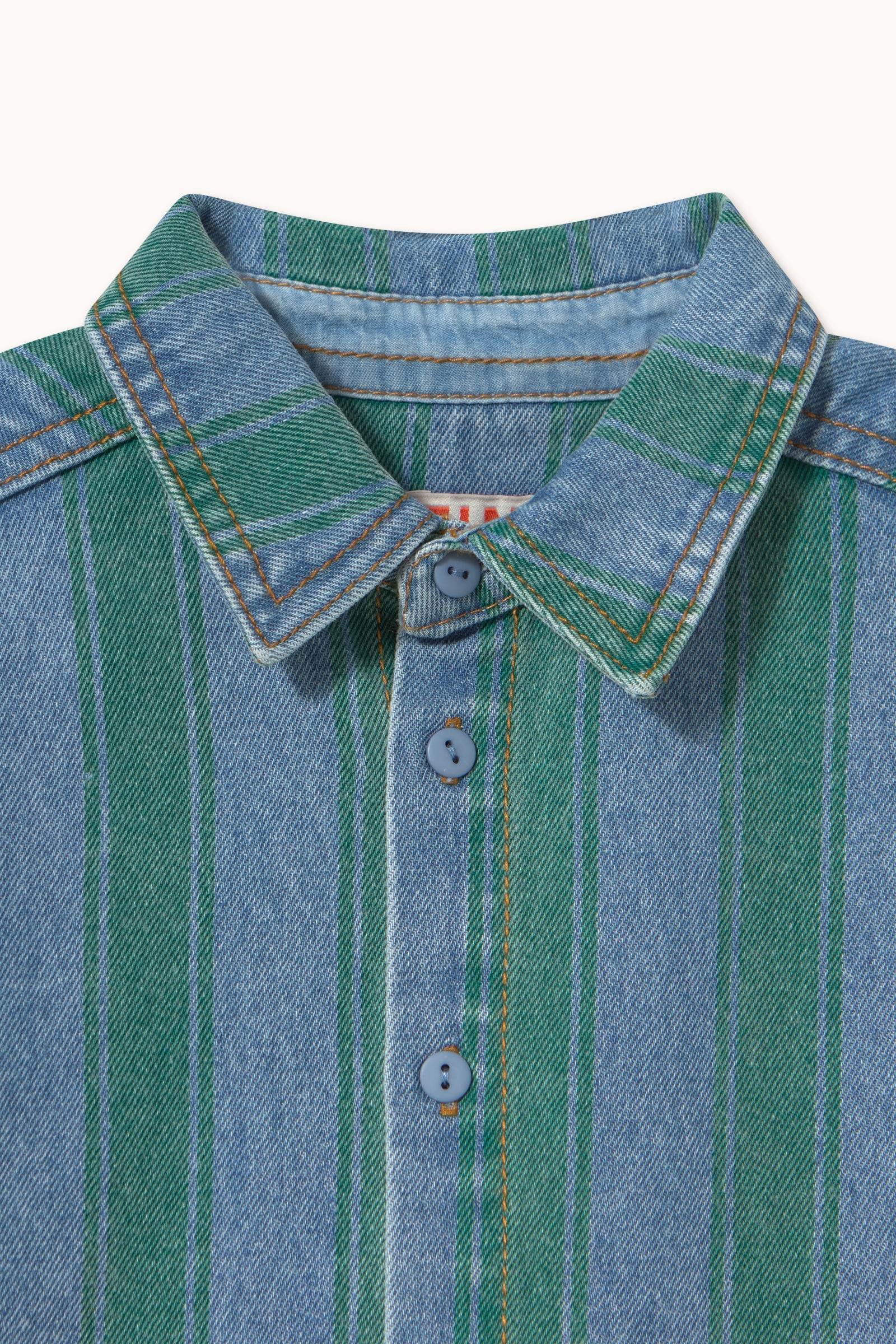 Retro Stripes Denim Shirt