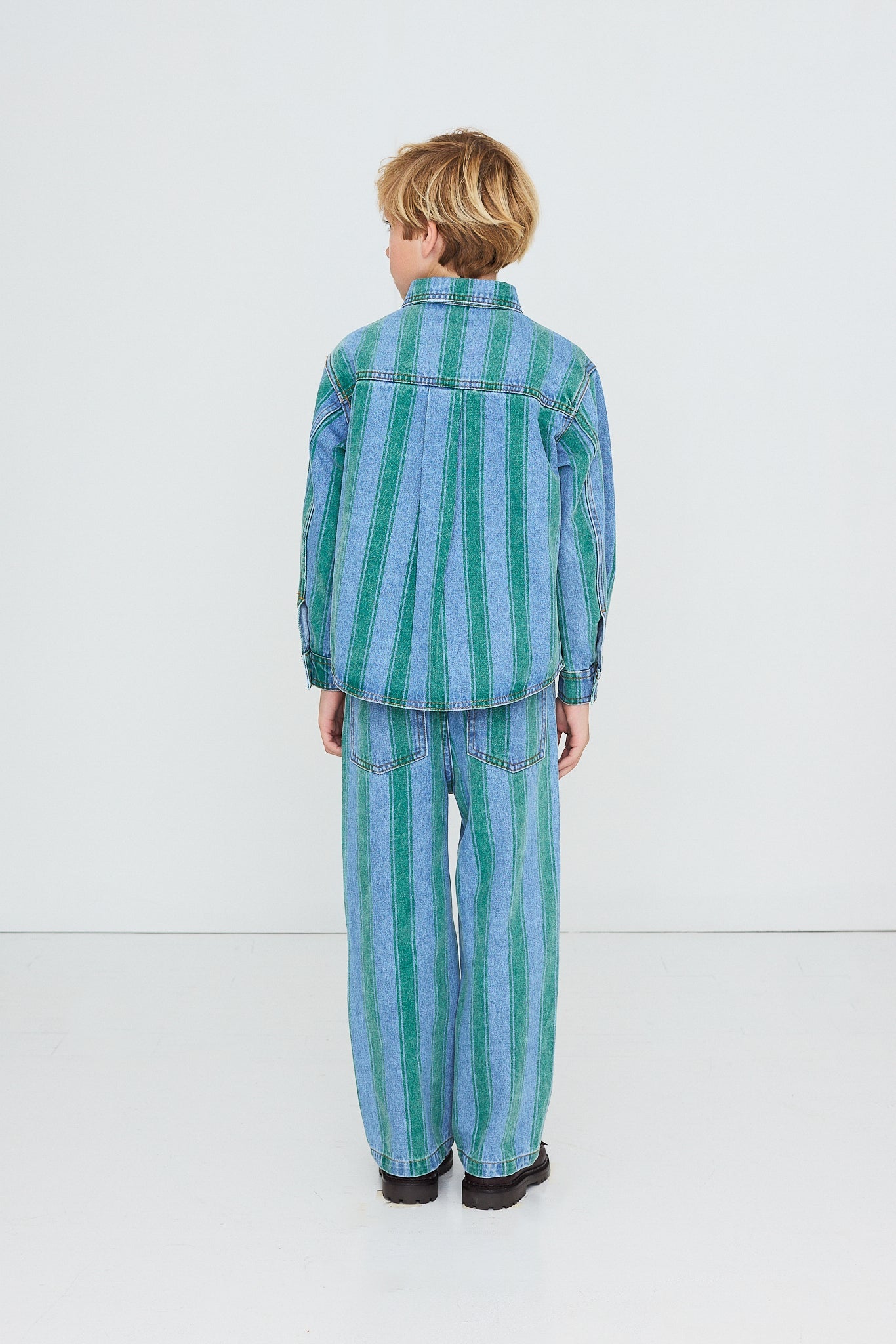 Retro Stripes Denim Shirt