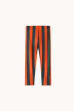 Red-Blue Stripes Shiny Leggings