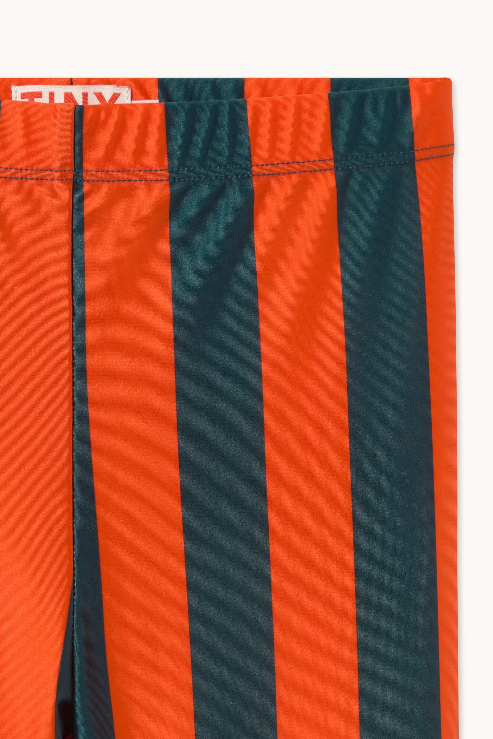 Red-Blue Stripes Shiny Leggings