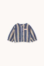 Blue Retro Stripes Baby Polar Jacket
