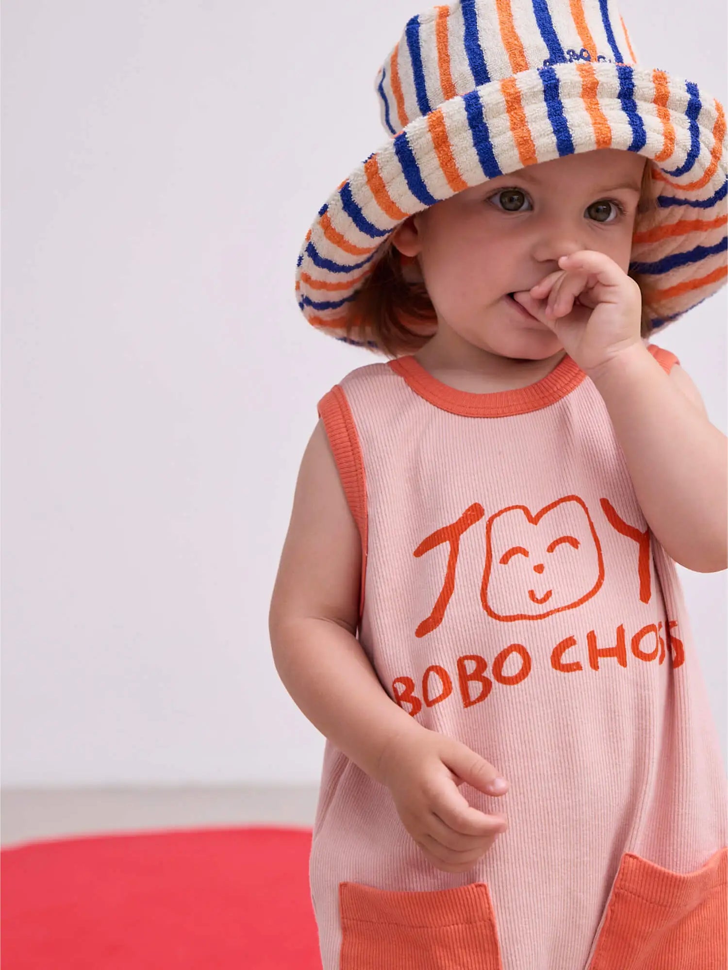 STRIPES TERRY CLOTH BUCKET HAT