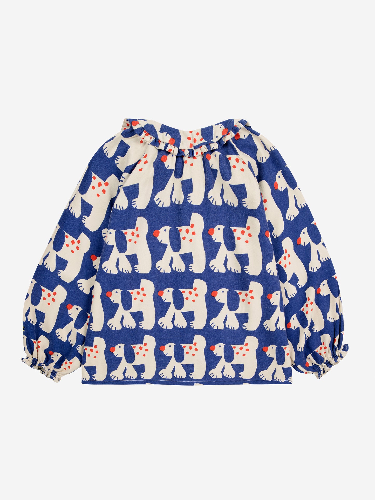 FAIRY DOG ALL OVER RANGLAN SLEEVE WOVEN BLOUSE