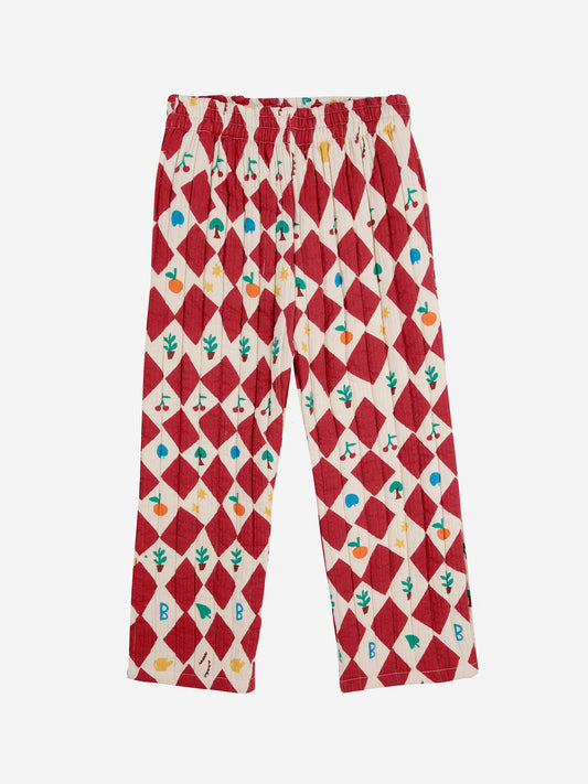 HARLEQUIN ALL OVER QUILTED PANTS