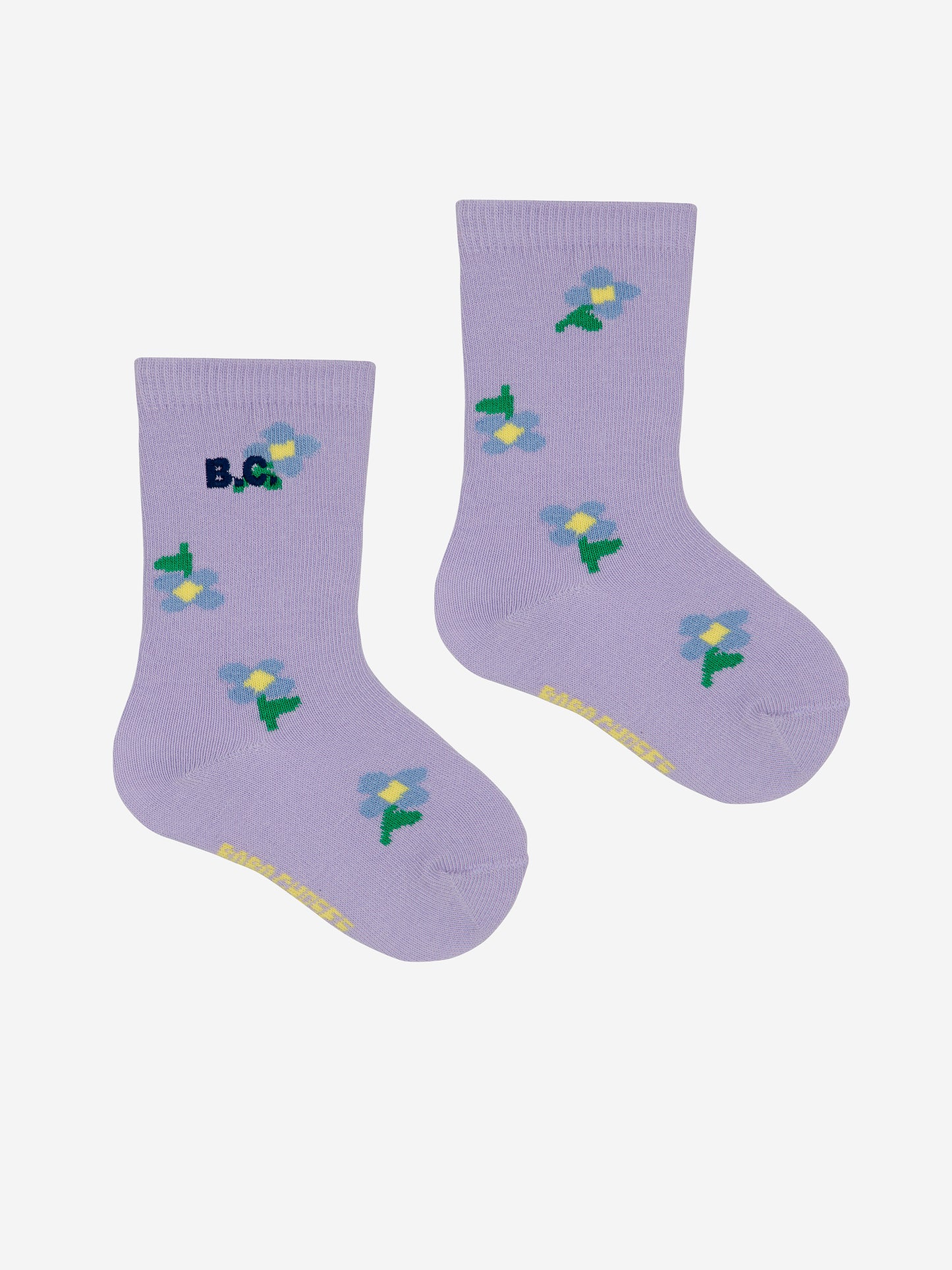 BABY PANSY FLOWER ALL OVER LONG SOCKS