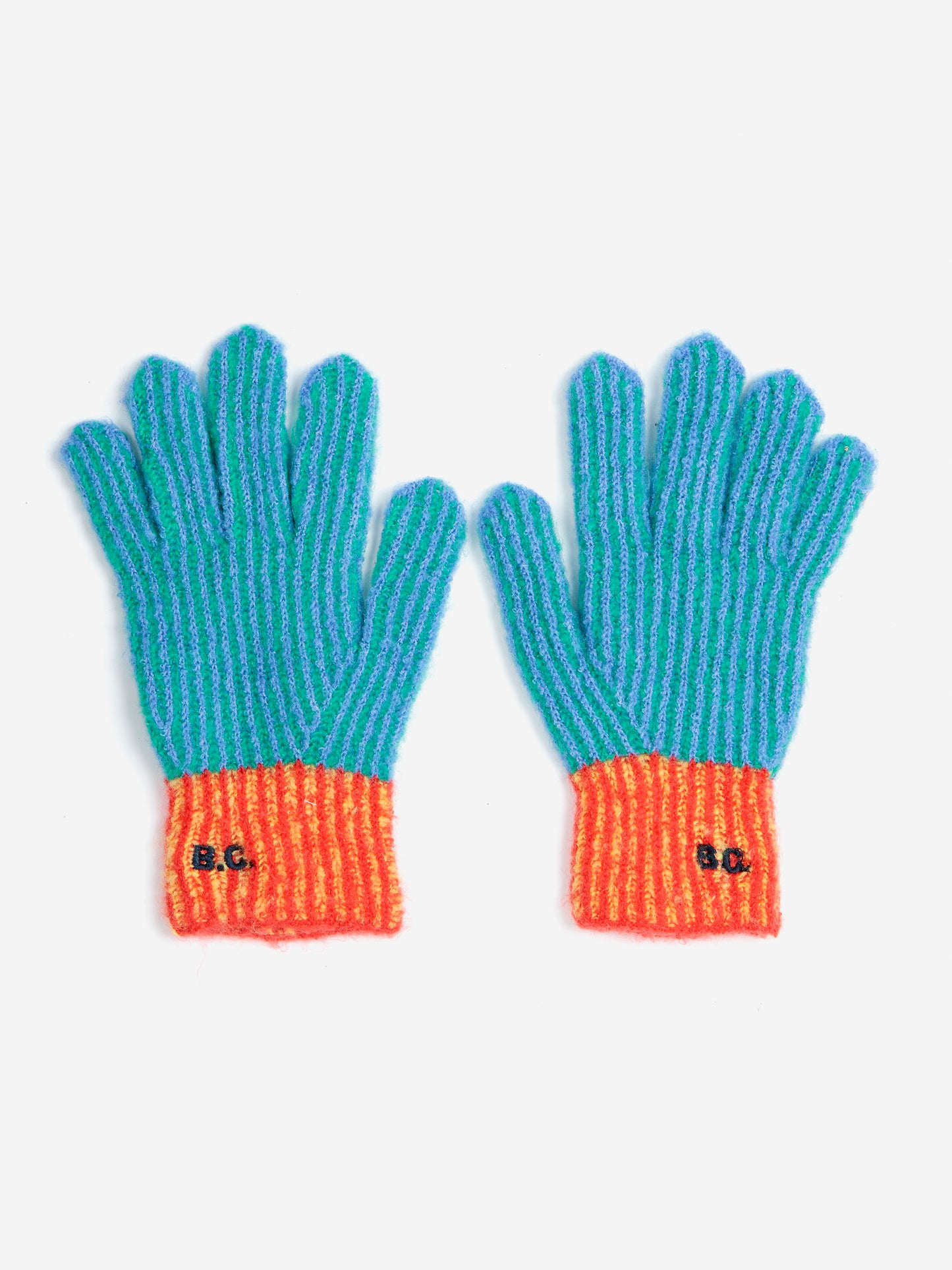 COLOR STRIPES KNITTED GLOVES