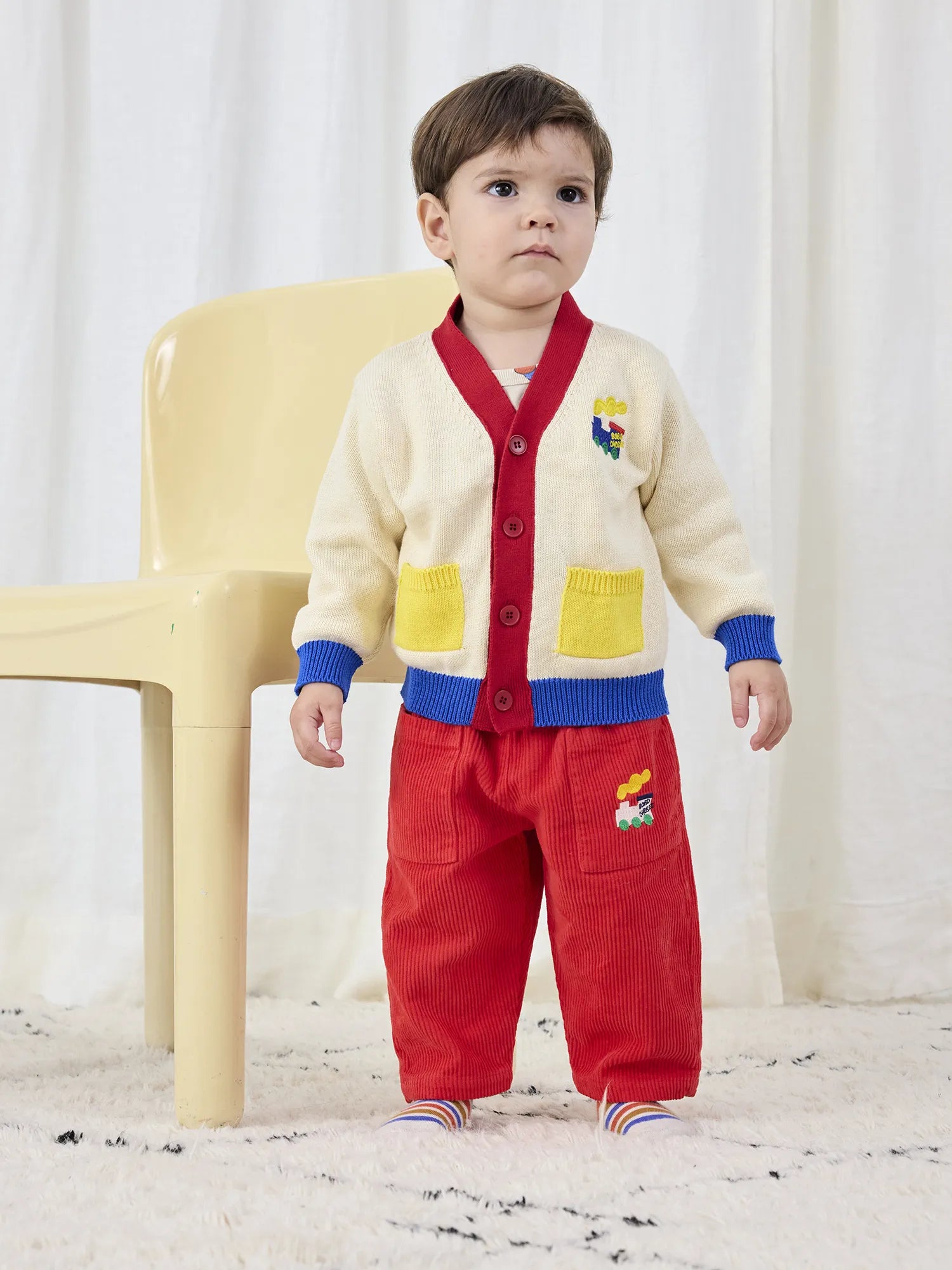 BOBO CHOO CHOO COLOR BLOCK CARDIGAN