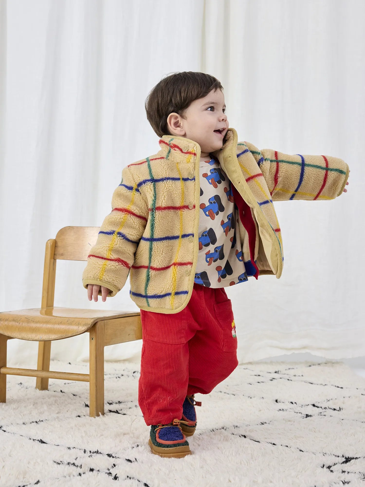 STRIPE COLOR SHEEPSKIN JACKET