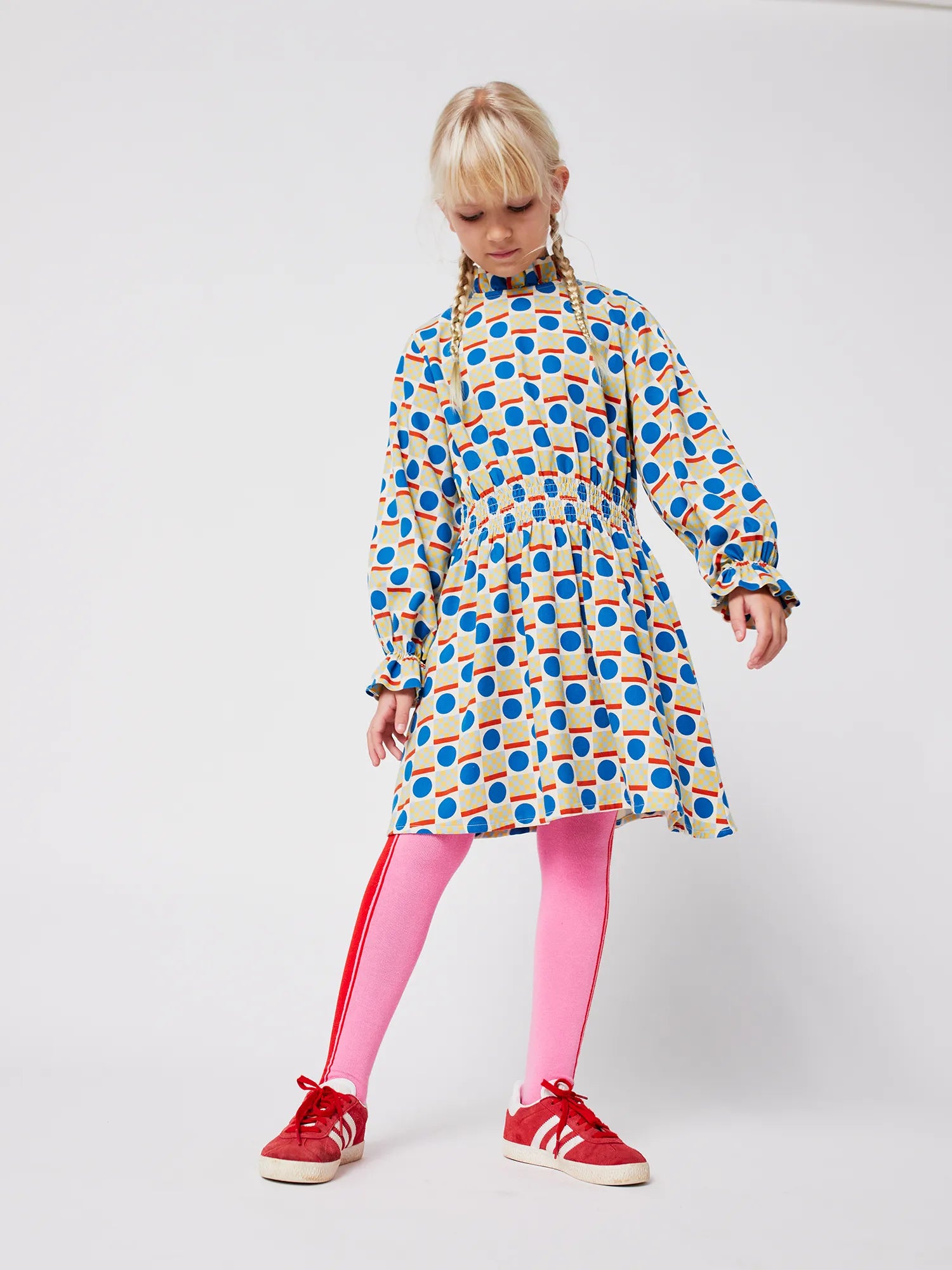 GEOMETRIC SCACS ALL OVER DRESS