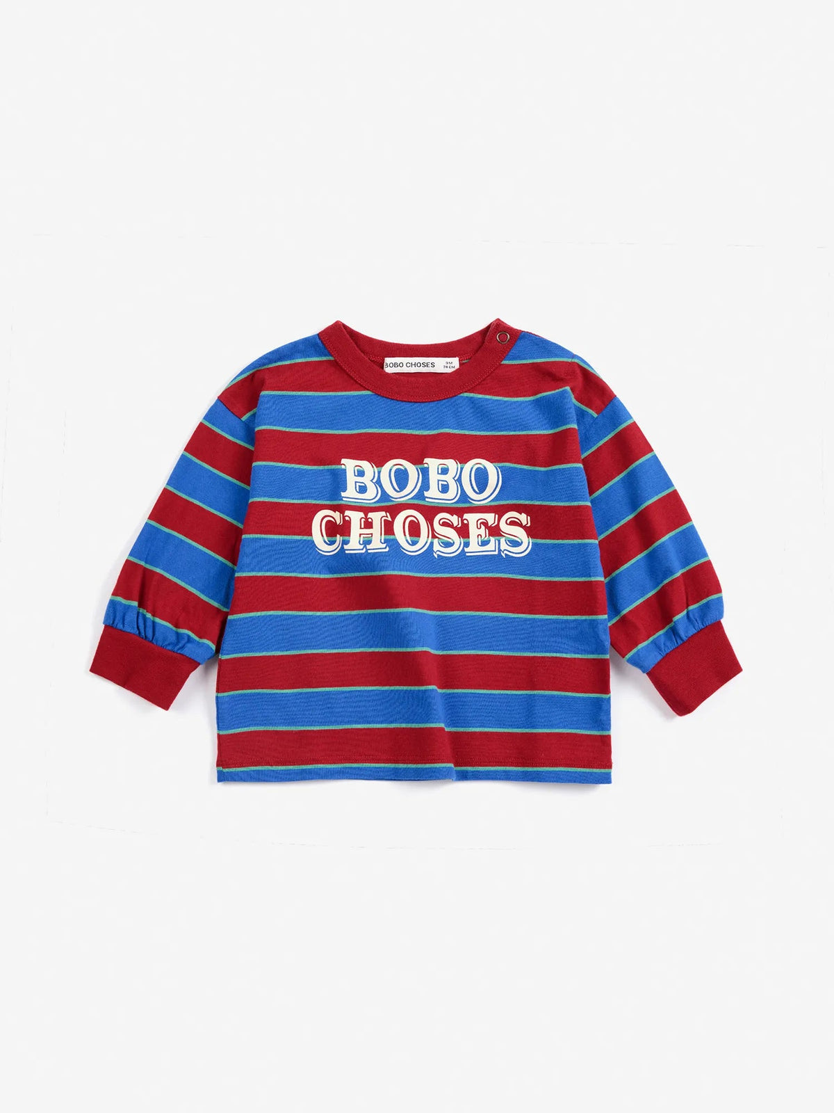 BOBO CHOSES EMBOSSED STRIPES T-SHIRT - MULTICOLOR