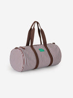 Striped canvas gym bag detail 2