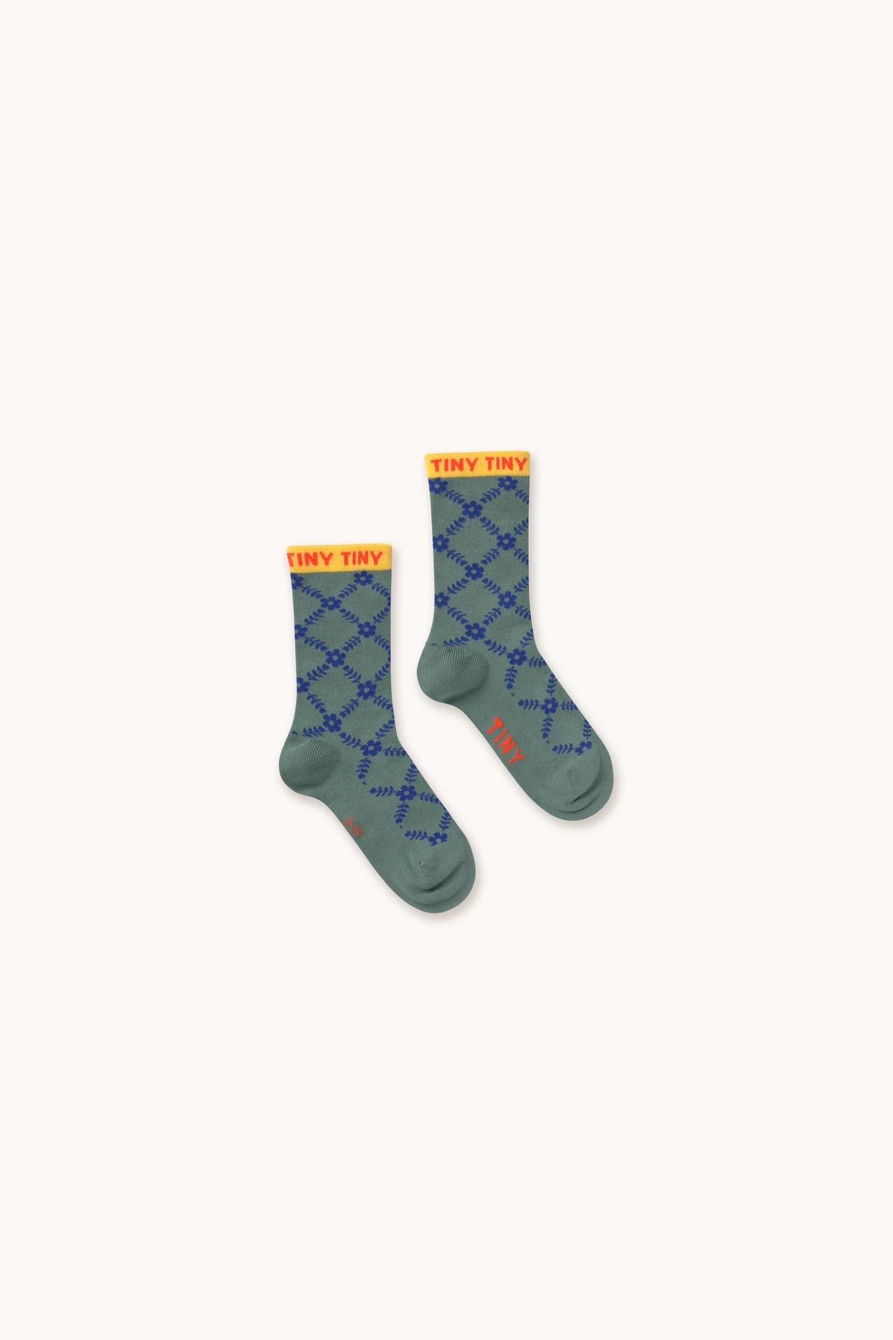 FLOWER GRID MEDIUM SOCKS