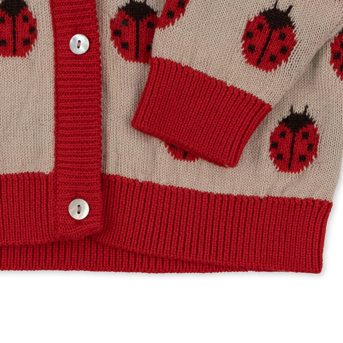 BELOU KNIT CARDIGAN - LADYBUG