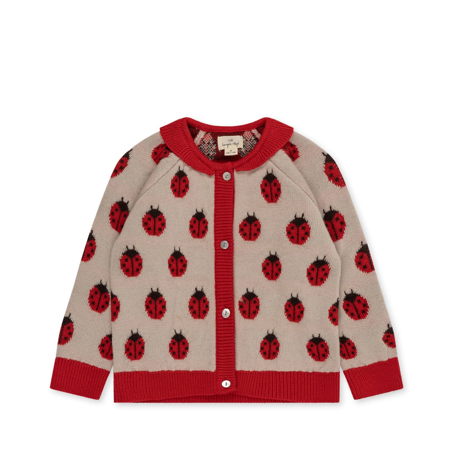 BELOU KNIT CARDIGAN - LADYBUG