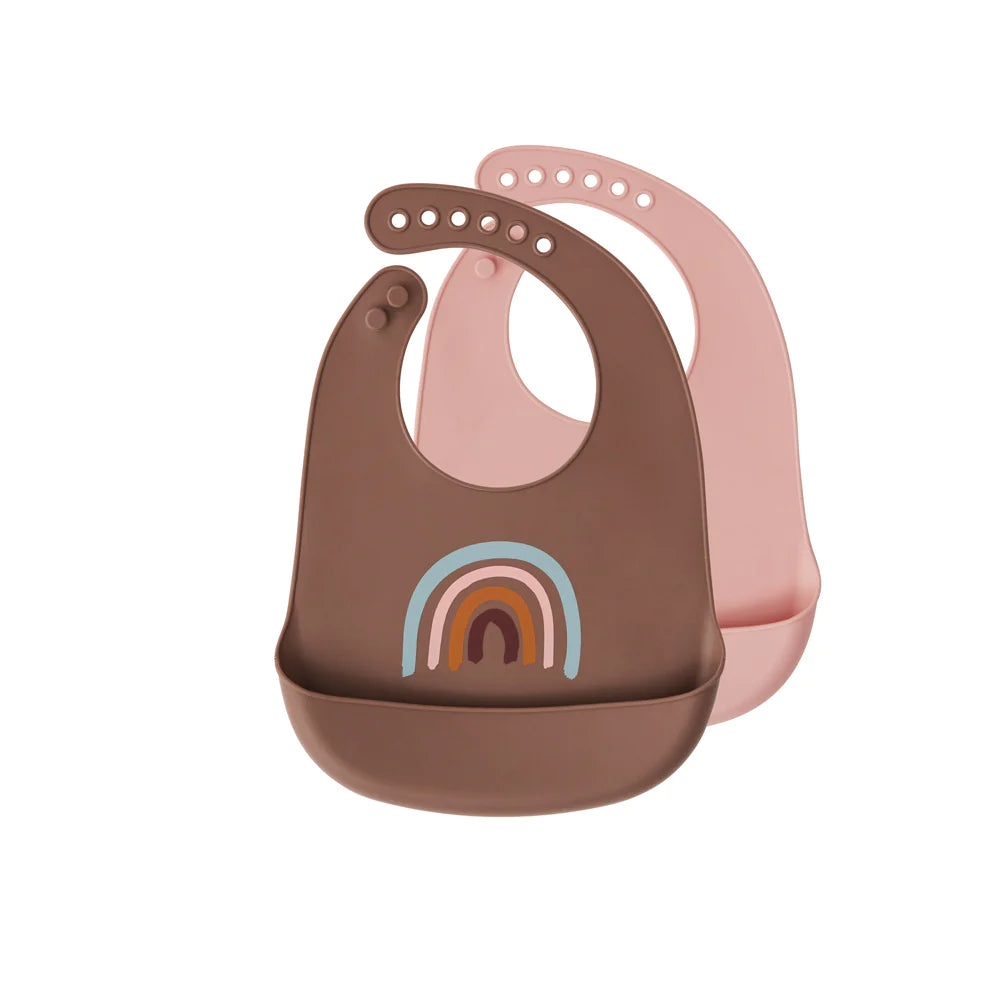 RAINBOW BIB - PACK OF 2 - BROWN