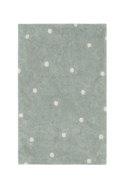 WASHABLE RUG MINI DOT BLUE SAGE