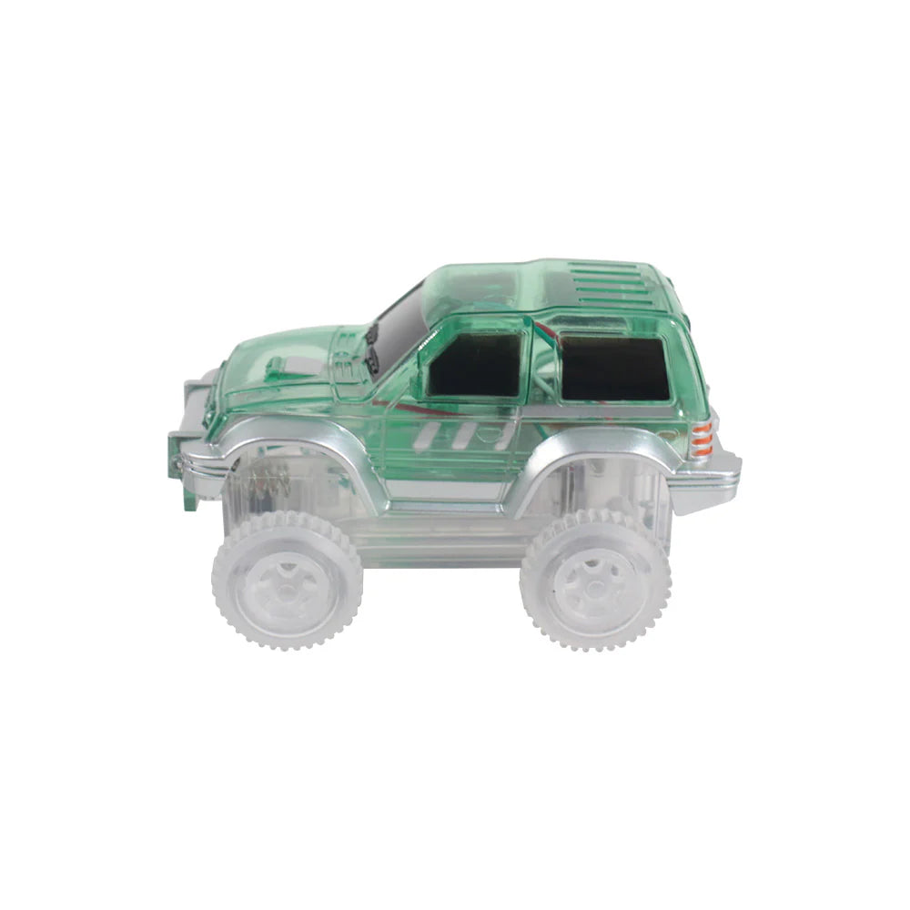 RACE TRACK CAR PASTEL GREEN