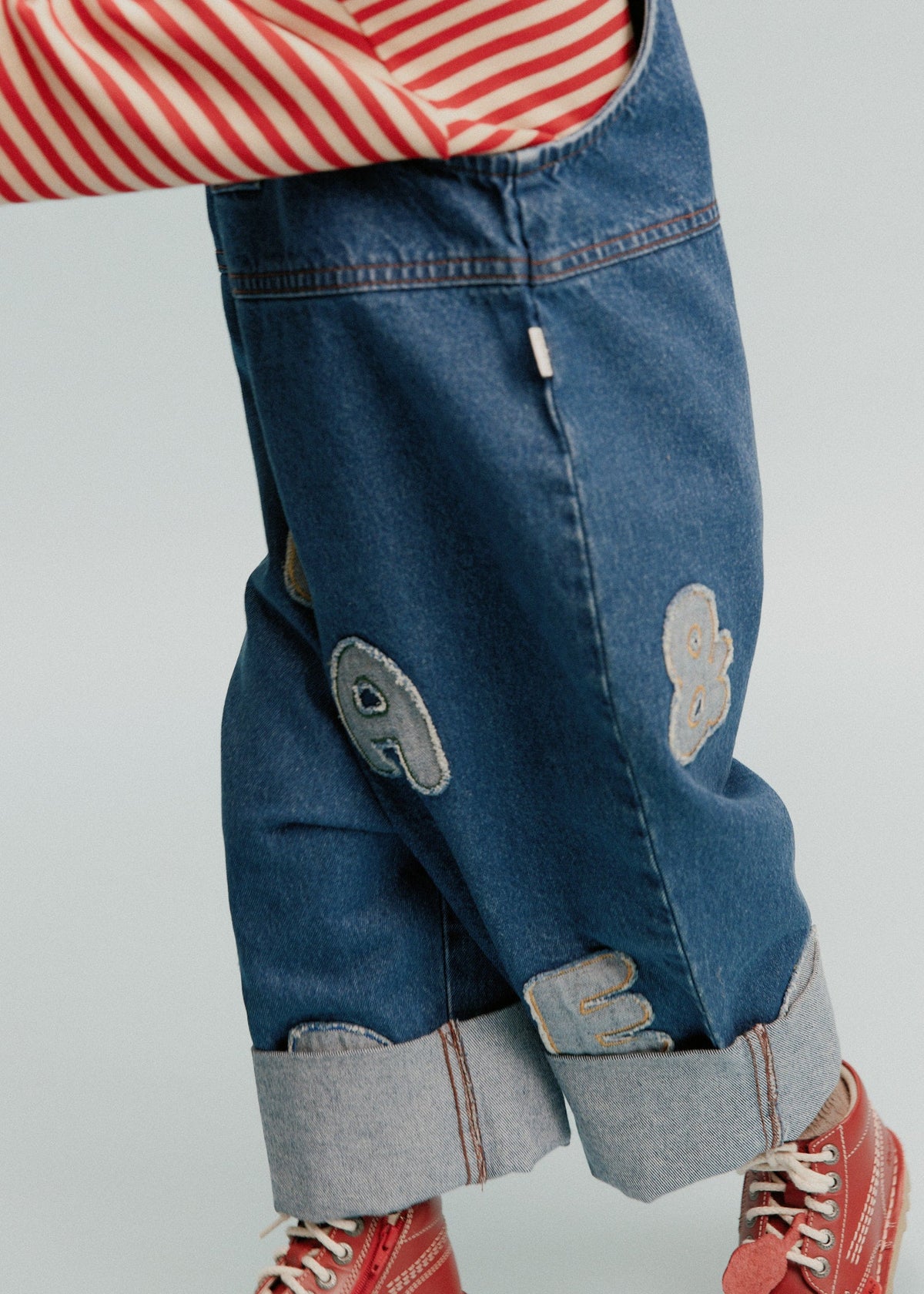BLYTHE CLAUDE PATCH DENIM DUNGAREE