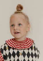 BOBBI CRIMSON STRIPE COLLAR BIB