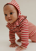 BOBBI CRIMSON STRIPE COLLAR BIB