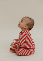 MILKING IT CRIMSON STRIPE ONESIE