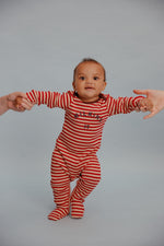 MILKING IT CRIMSON STRIPE ONESIE