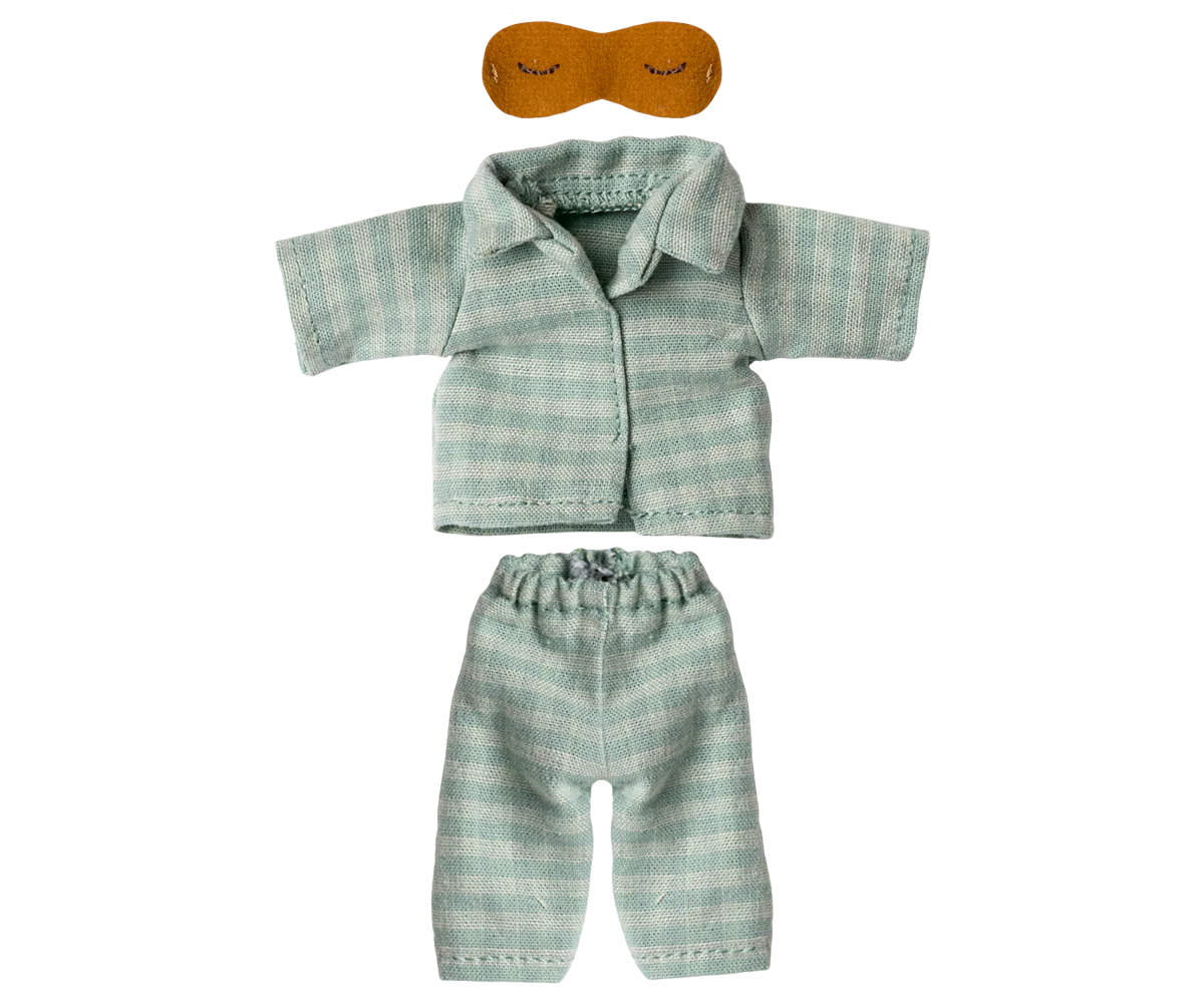 PYJAMAS, DAD MOUSE - MINT/SAND