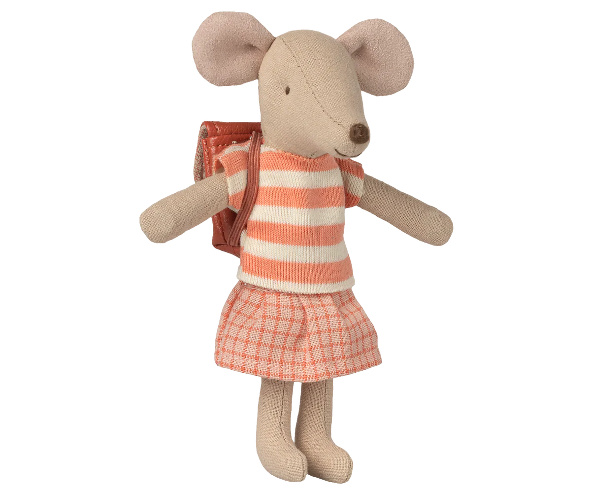 TRICYCLE MOUSE, BIG SISTER - CORAL