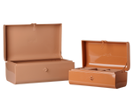 Storage suitcase set - Powder/Coral w. tray