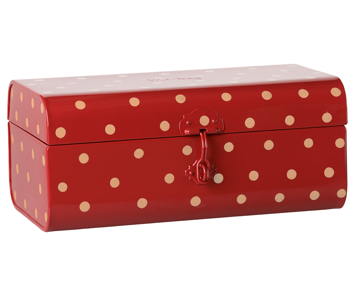 Storage suitcase, Small - Red w. tray