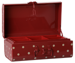 Storage suitcase, Small - Dark red w. tray