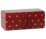 Storage suitcase, Small - Dark red w. tray