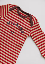 MILKING IT CRIMSON STRIPE ONESIE