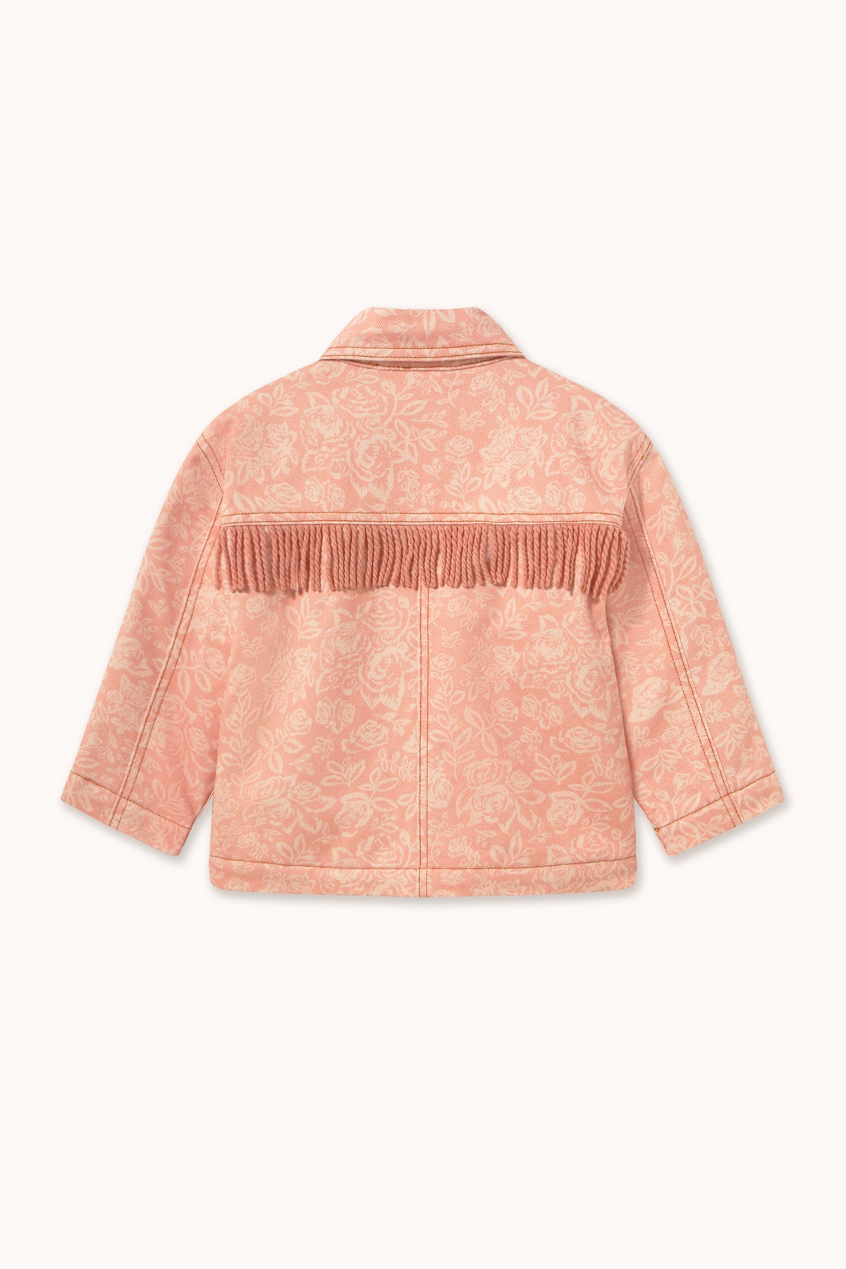 WHITE ROSES DENIM FRINGE STRIUKĖ