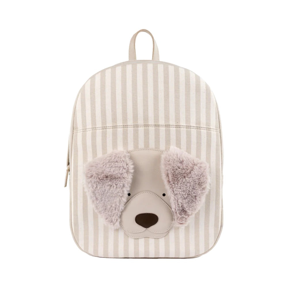 BIPPE SCHOOLBAG | GOLDEN RETRIEVER | IVORY - OFF-WHITE STRIPED