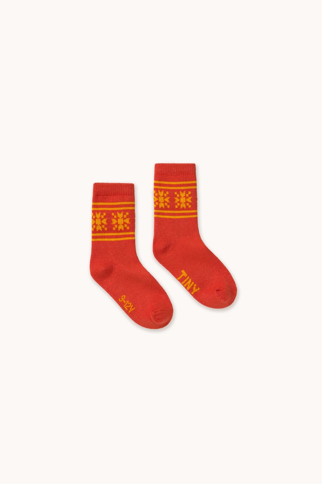 SNOW WOOL MEDIUM SOCKS - SUMMER RED