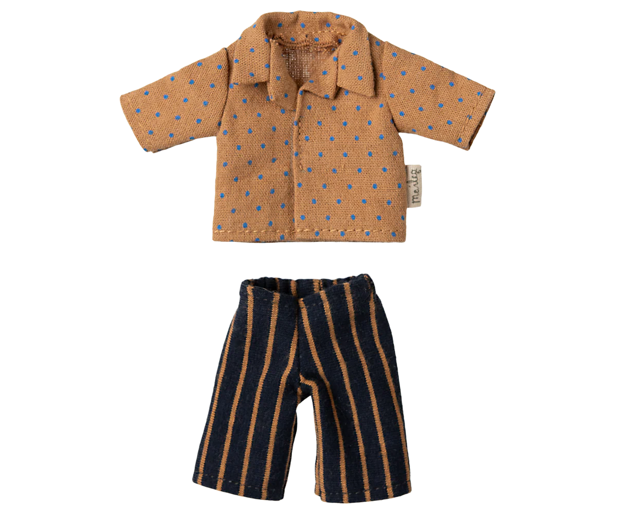 SHIRT AND STRIPED PANTS DAD MOUSE