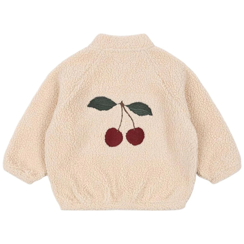 JAZZ TEDDY BOMBER JACKET GRS - CHERRY