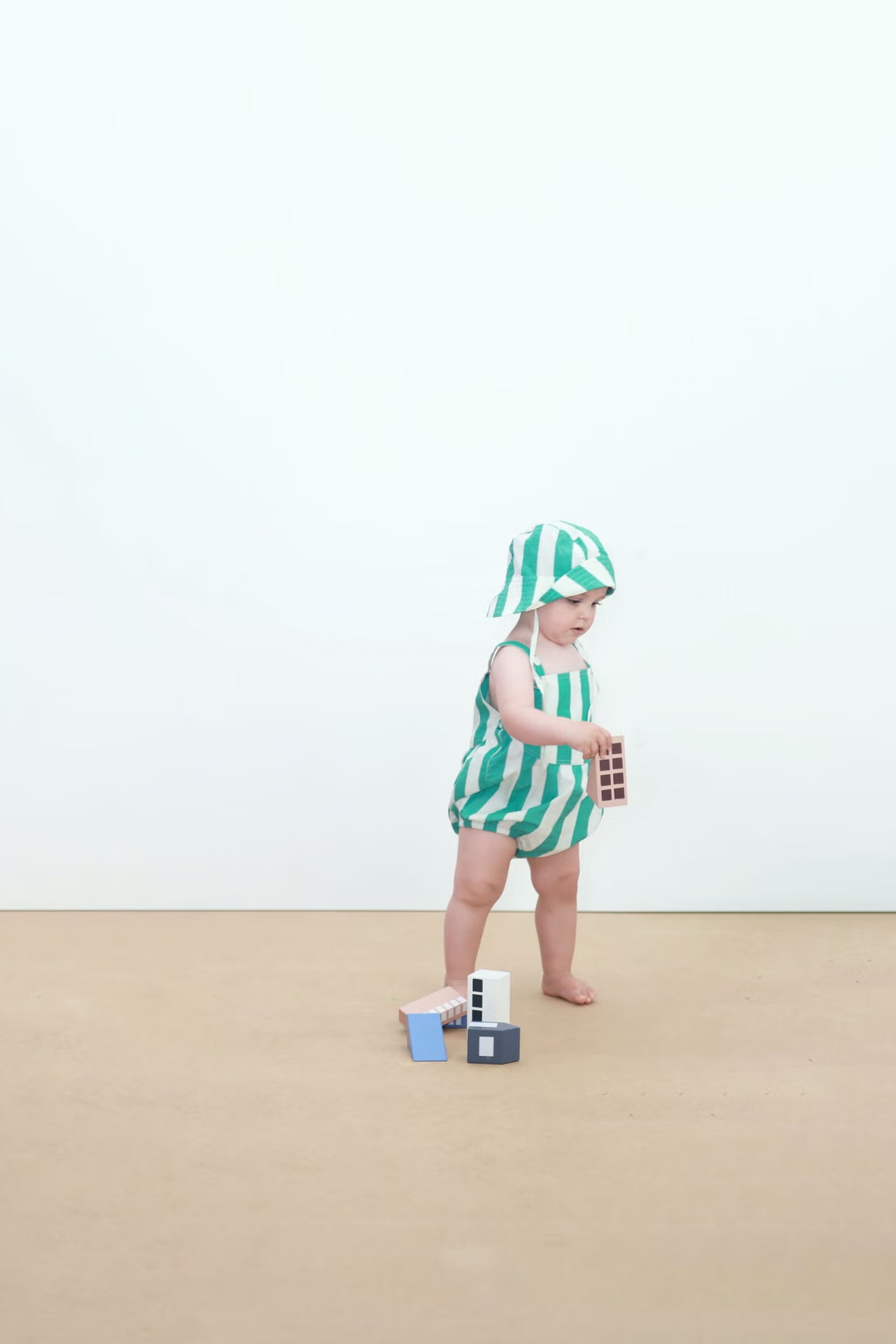 EMERALD STRIPES BUCKET HAT
